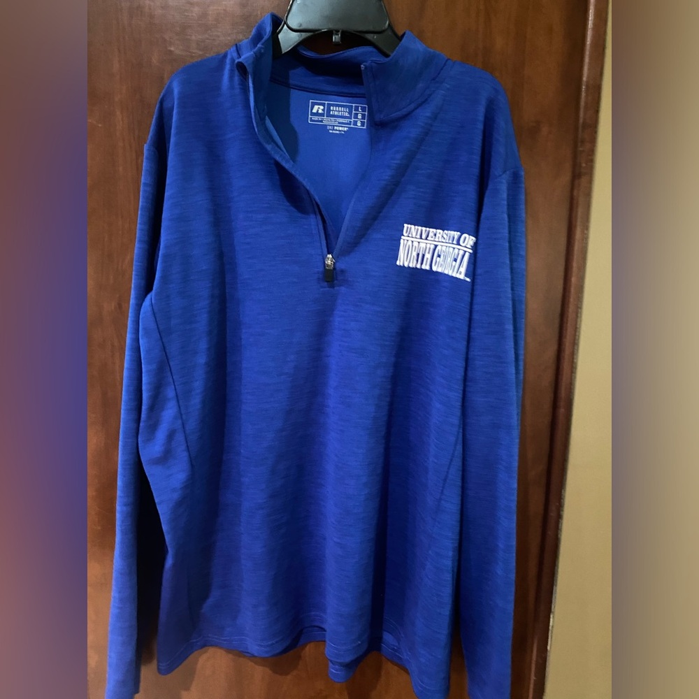 Russell Athletic Royal Blue Quarter-Zip Pullover with University Logo